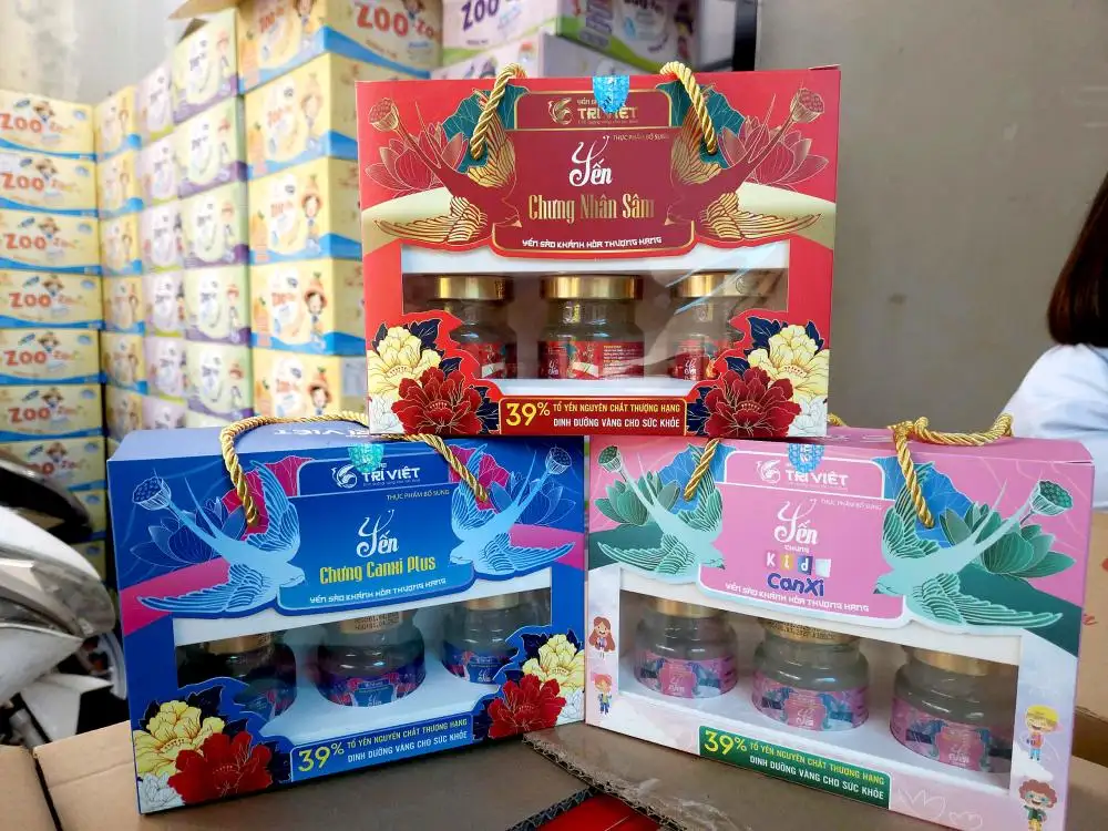 Sản phẩm nước yến của Công ty Yến Trí Việt có hàm lượng đường cao và năng lượng thấp - Ảnh: QLTT cung cấp